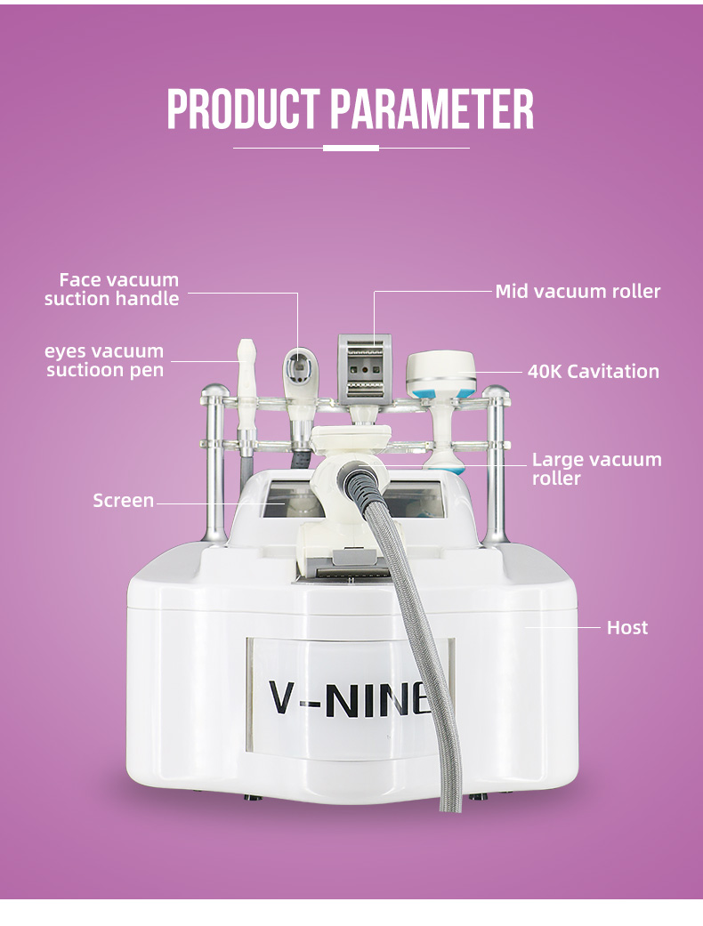 V-nine 40k (图5) Ultrasonic Cavitation System Vacuum RF Roller Machine